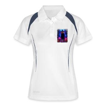 Halloween!! - Polo respirant Femme - blanc/marine - Devant