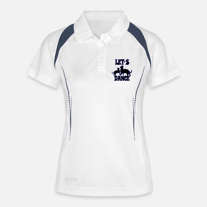 Cats dance together - Women's Polo breathable - white/navy