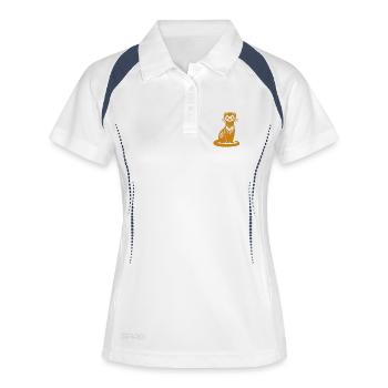 Intrepid mongoose - Women's Polo breathable - white/navy - Front