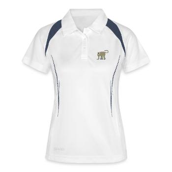 Elegant langur - Women's Polo breathable - white/navy - Front