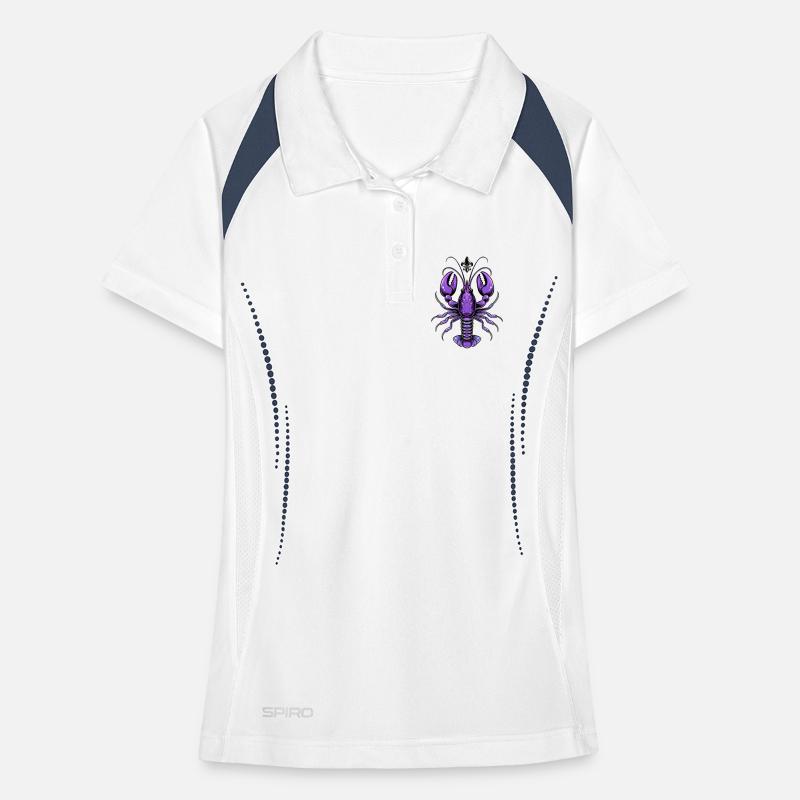 Mardi Gras Languste mit Fleur-de-Lis Design Frauen Polo atmungsaktiv