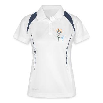 Méduse - Polo respirant Femme - blanc/marine - Devant