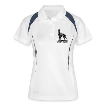 Majestic Doberman Illustration - Women's Polo breathable - white/navy - Front