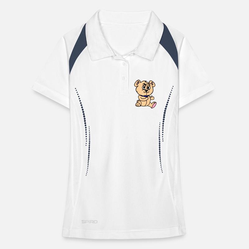 Chiot mignon avec collier bleu Polo respirant Femme