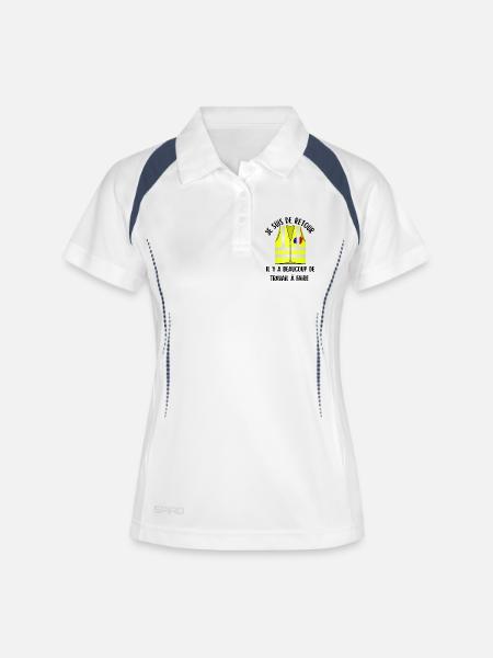Demonstration - Women's Polo breathable - white/navy
