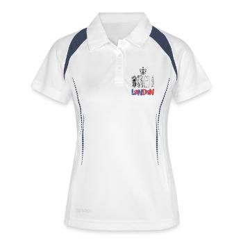 London Love Heart Flag Design - Women's Polo breathable - white/navy - Front