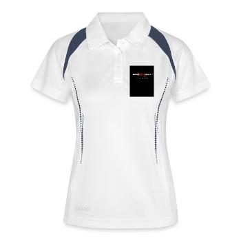 Énergie Positive Motivation Graphisme - Polo respirant Femme - blanc/marine - Devant