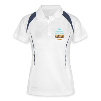 Inspirer une pression motivationnelle - Polo respirant Femme - blanc/marine - Devant
