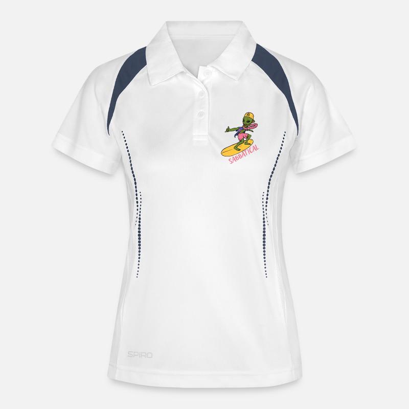 Sabbatical - Women's Polo breathable - white/navy