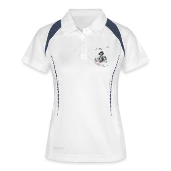 BASSES PARODY design 001 - Women's Polo breathable - white/navy - Front