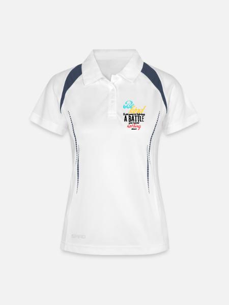 Be Kind - Women's Polo breathable - white/navy