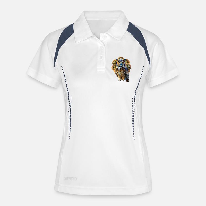 Owl - Women's Polo breathable - white/navy