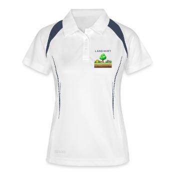 Farmer Pixel World Rural Scene - Women's Polo breathable - white/navy - Front