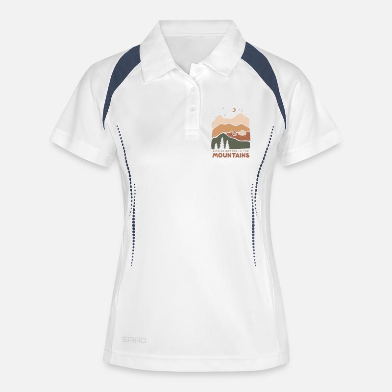 life is better in the mountains - Women's Polo breathable - white/navy