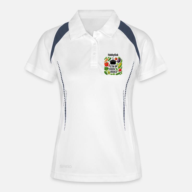 Vegetable Wreath Circle Design - Women's Polo breathable - white/navy