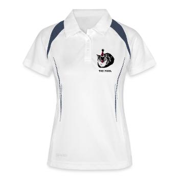 THE FOOL - Women's Polo breathable - white/navy - Front