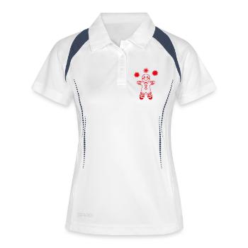 Gingerbread Man with Stars - Women's Polo breathable - white/navy - Front