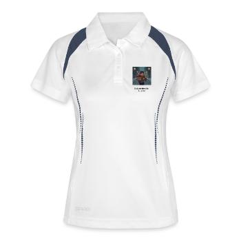 Besinnliche Weihnachten - Frauen Polo atmungsaktiv - Weiß/Navy - Vorne