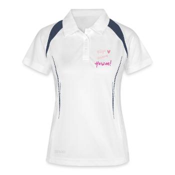SUIS TON CŒUR Imprimer - Polo respirant Femme - blanc/marine - Devant