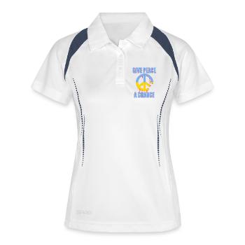 Give Peace a Chance – Ukraine Peace Symbol Art Now - Women's Polo breathable - white/navy - Front
