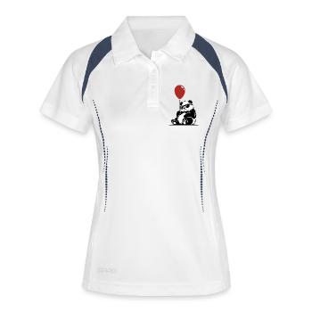Cool Panda with Balloon | Funny party motif - Women's Polo breathable - white/navy - Front