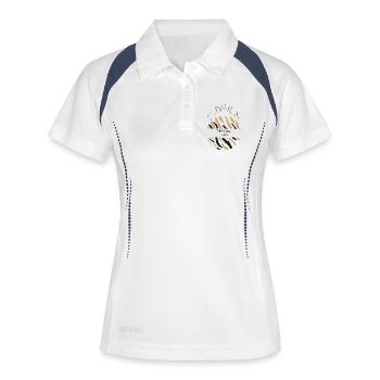 Tiger Stripe Semicircle - Women's Polo breathable - white/navy - Front