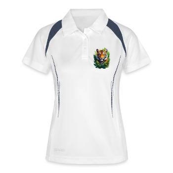 Tigers in the rainforest - Women's Polo breathable - white/navy - Front