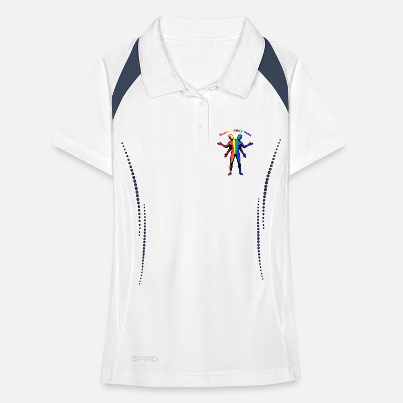 Super Bricoleur Arc-en-ciel Polo respirant Femme