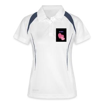 Je T'AIME - Polo respirant Femme - blanc/marine - Devant