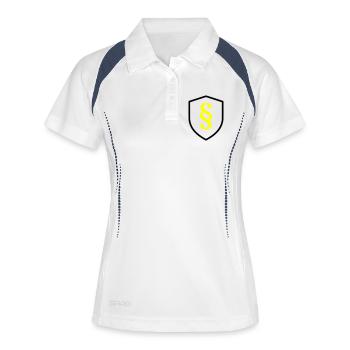 Loi sur le bouclier du paragraphe - Polo respirant Femme - blanc/marine - Devant