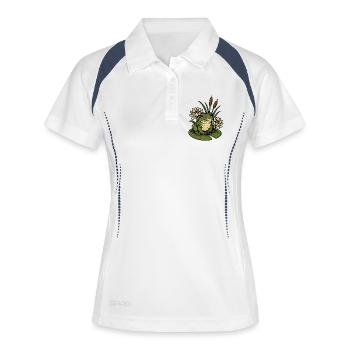Frog at the water lily pond - Women's Polo breathable - white/navy - Front