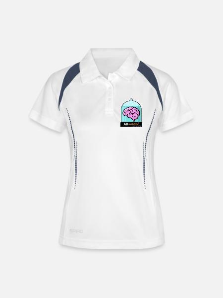 AB Normal - Women's Polo breathable - white/navy