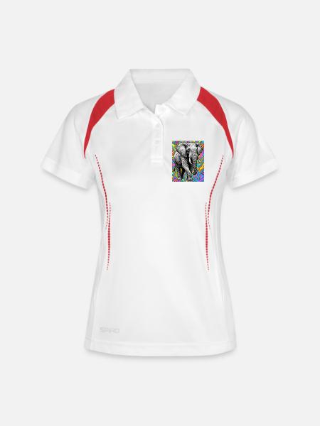elephant - Women's Polo breathable - white/navy