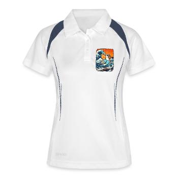 Möwe Eis Kawaii - Women's Polo breathable - white/navy - Front