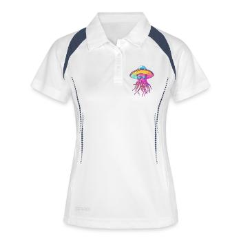 Jellyfish Funny Sombrero - Women's Polo breathable - white/navy - Front