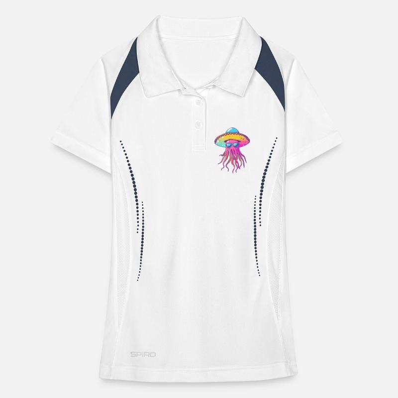 Sombrero drôle de méduse Polo respirant Femme