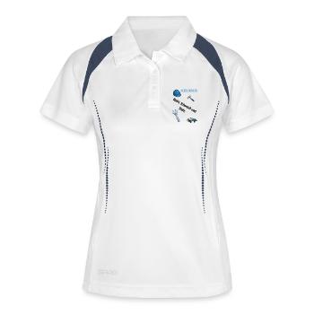 Schlosser T-Shirt Lustiges Geschenk Metallbau-Fans - Frauen Polo atmungsaktiv - Weiß/Navy - Vorne