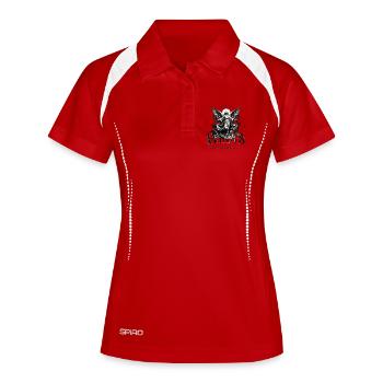 Black Angel Wings Gothic - Women's Polo breathable - red/white - Front