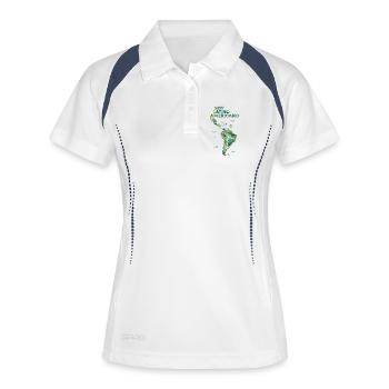 Soy Latino Americano Map Pride - Women's Polo breathable - white/navy - Front