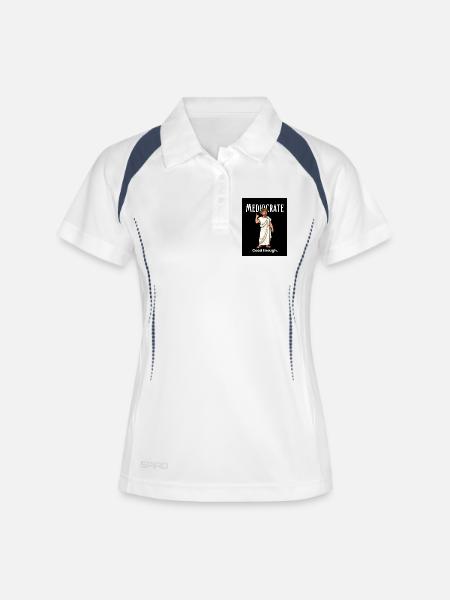 Mediocrate Good Enough - Women's Polo breathable - white/navy