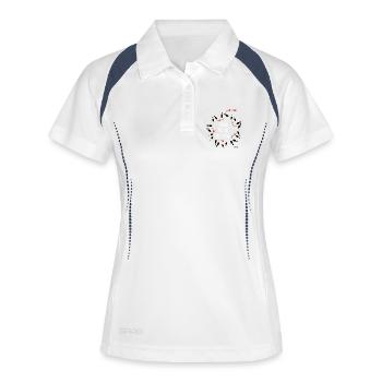 Salsa Rueda de Casino - Polo respirant Femme - blanc/marine - Devant