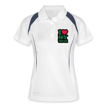 I love my truck - Women's Polo breathable - white/navy - Front