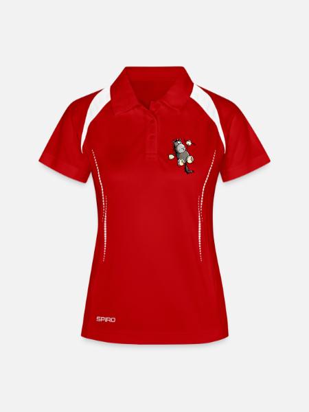 Black Horse - Women's Polo breathable - white/navy