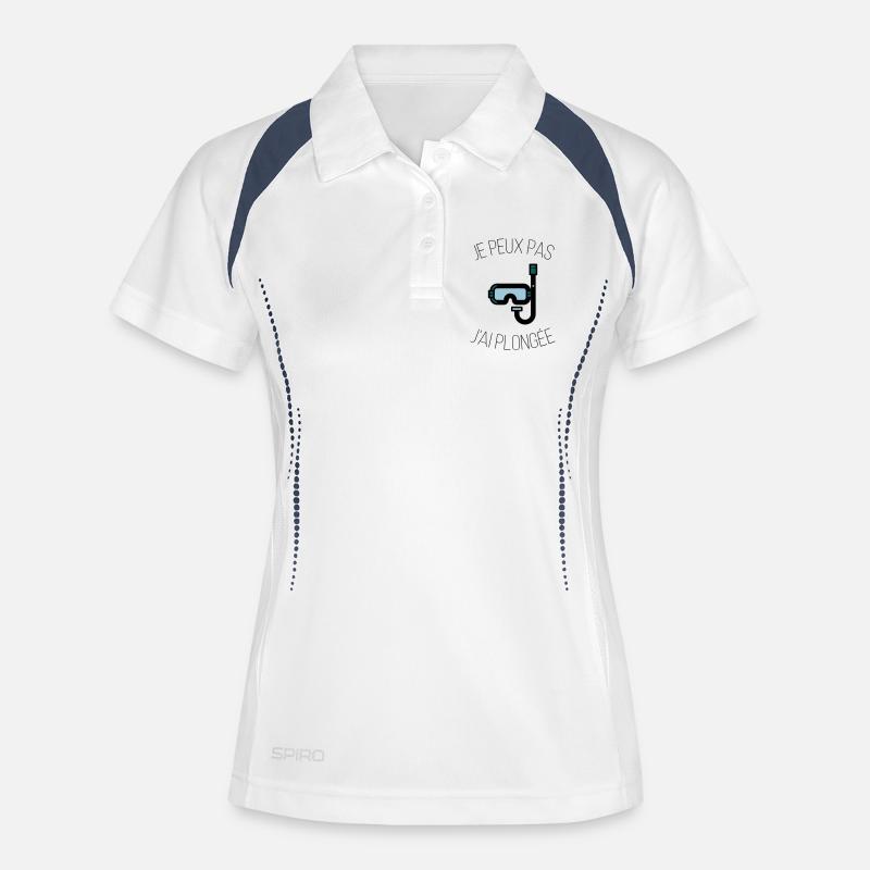 i can't i dived - Women's Polo breathable - white/navy