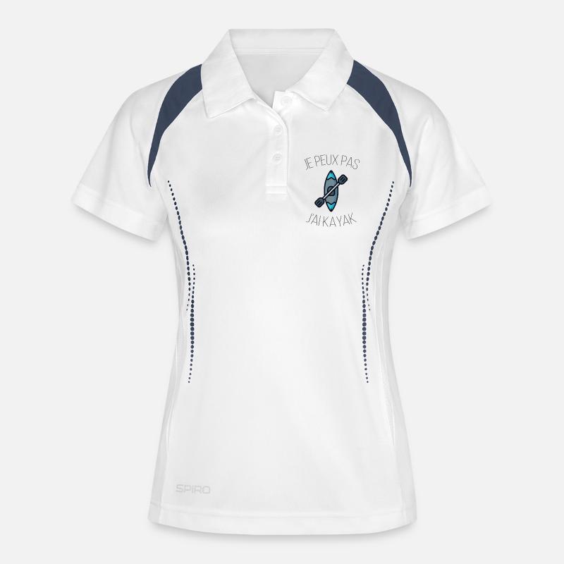 I can't kayak - Women's Polo breathable - white/navy