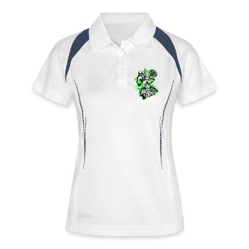 Motocross - Polo respirant Femme - blanc/marine - Devant