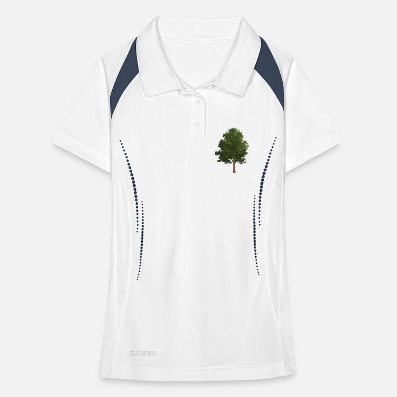 Arbre forêt érable, coloré, vert Polo respirant Femme