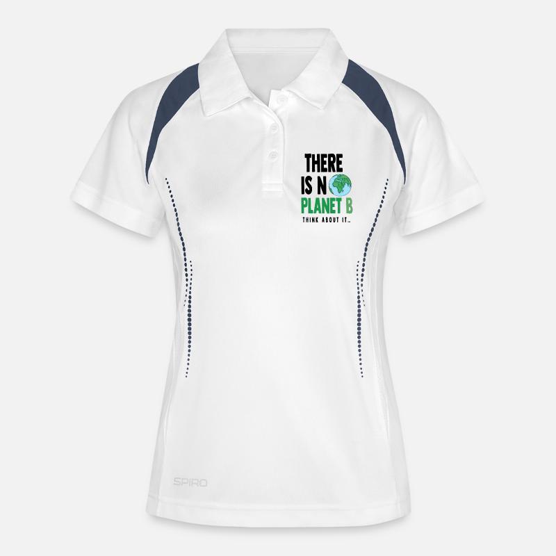 Planet B (black) - Women's Polo breathable - white/navy