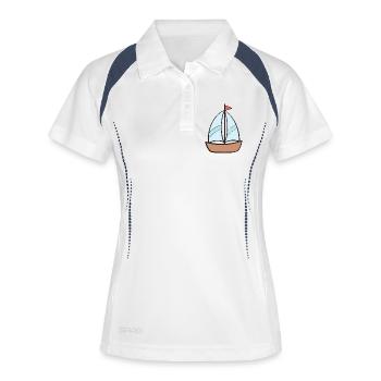 Boat Ship Sailing Ship - Women's Polo breathable - white/navy - Front