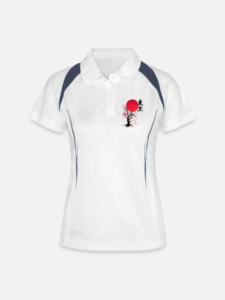 AUTUMN - CHERRY BLOSSOM FALL - Women's Polo breathable - white/navy